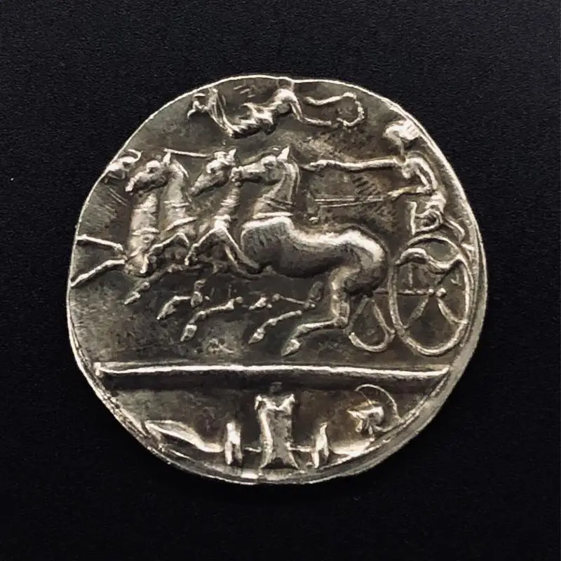 Srebrne greckie monety Antyczne rękodzieło Srebrne miedziane używane srebrne dolary Kolekcja monet starożytnej