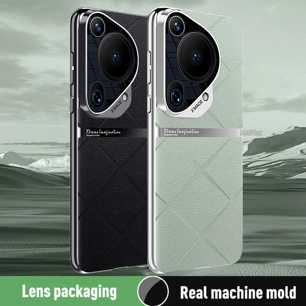 

Original Case For Huawei PURA 70 ULTRA Luxury leather Hard Shockproof Cover For PURA70ULTRA Lens Protection Plating Skin Coque