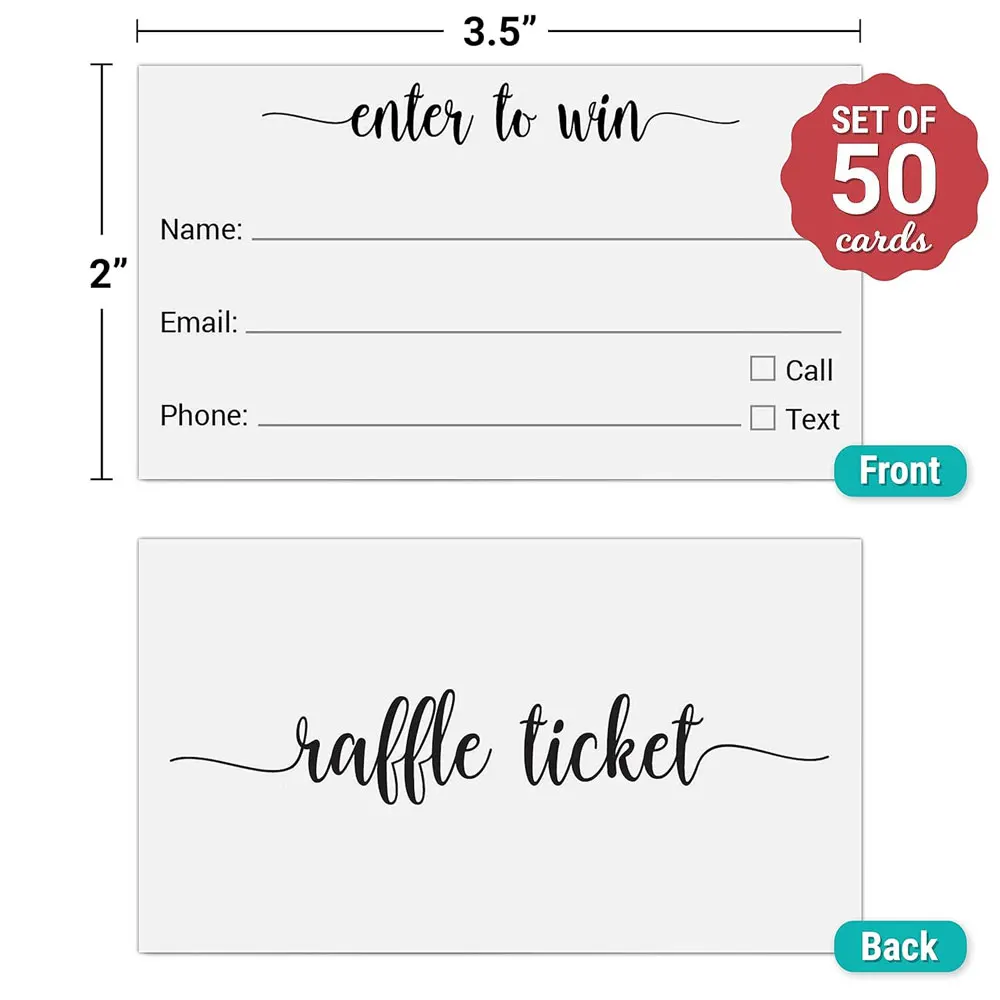 50 unidades de cartões de entrada de ráfaga, 3,5 x 2 polegadas, brancos, contendo nome, número de telefone e e-mail, para uso em competições e rifles.