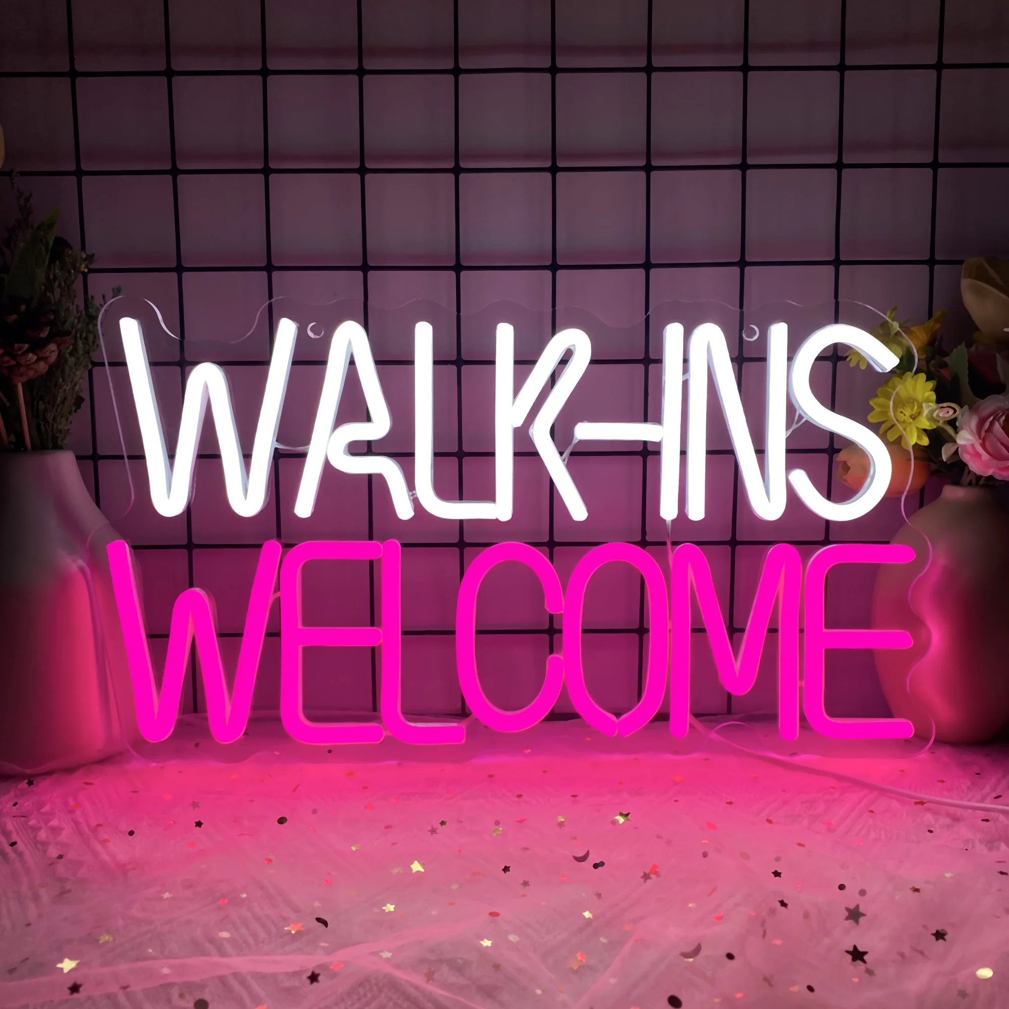 

Настенная вывеска Walk-Ins Welcome Неоновая вывеска для ресторанов, кафе, магазинов, отелей, вечеринок и мероприятий для декора стен