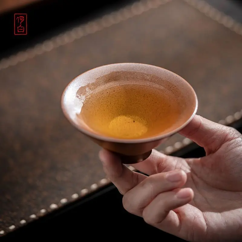 

He Bailong Kiln Firewood Fired Original Ore Old Porcelain Clay Hat High-End Ceramic Cup Household Chinese Kung Fu Tea Set