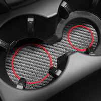 TPIC Carbon Fiber for Porsche Macan 2014-2024 Cup Holder Coaster Pad Storage Box Mat Car Interior Sticker Anti-slip Accessories