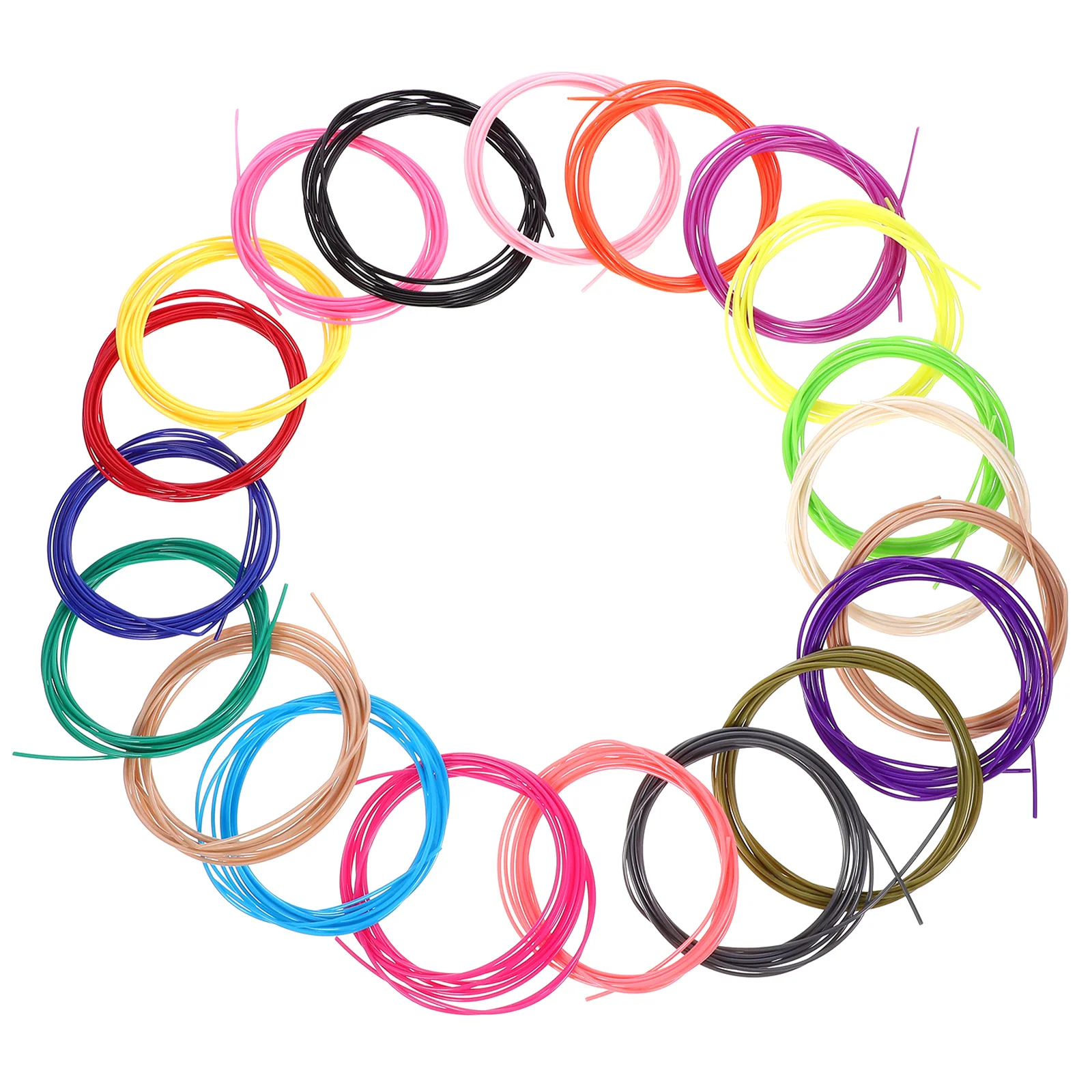 

20 рулонов нити для принтера 1,75 мм Pla с низким выпуском, стабильная подача, аксессуары для печати для прототипирования, дизайнерские принадлежности