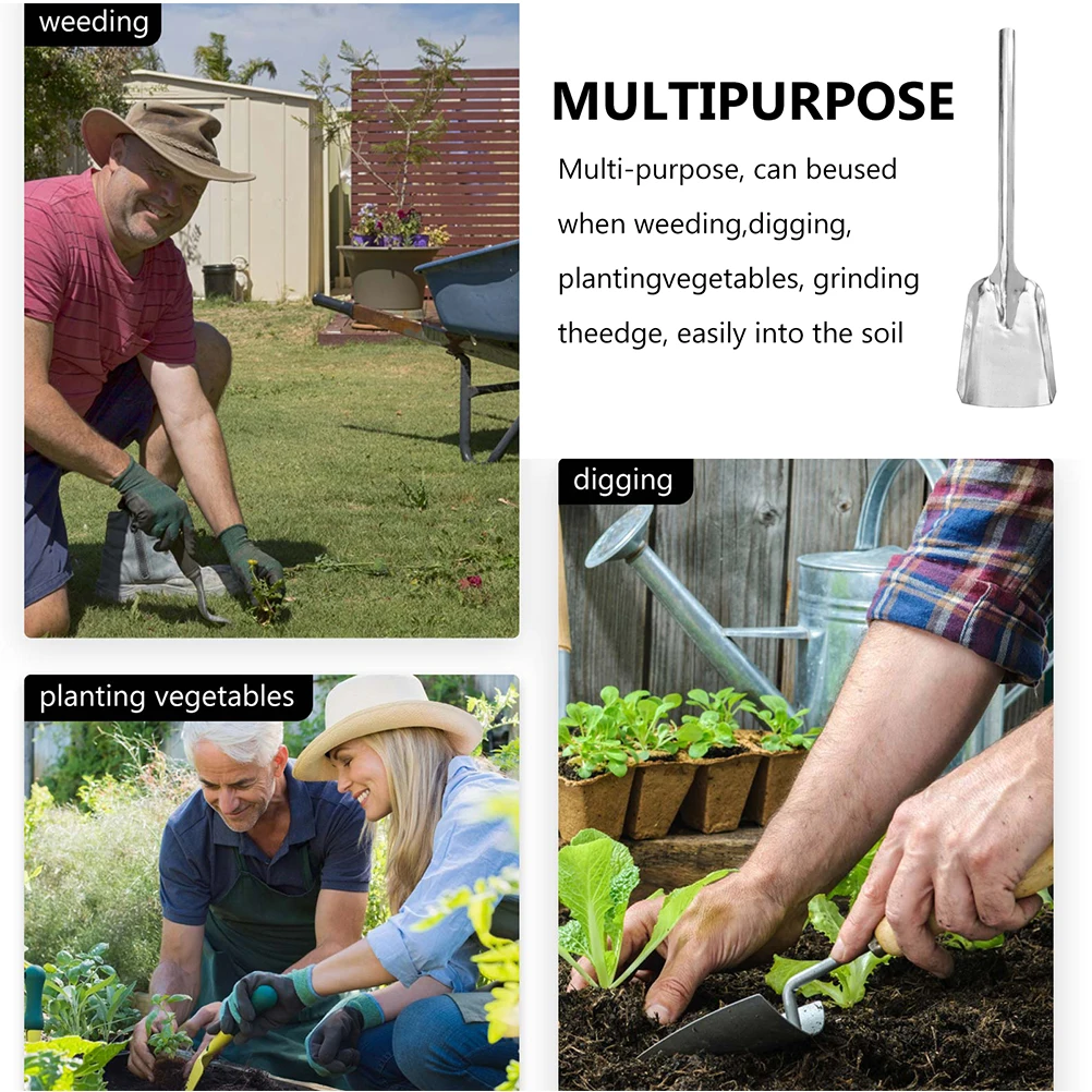 

Stable Iron Fireplace Shovel Multi-Function Coal Ash Cleaning Tool Long Handle Household Kitchen Stove Portable Garden Scoop For