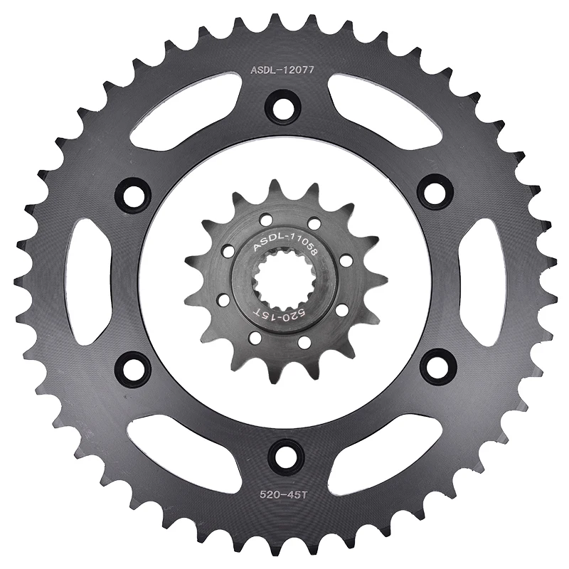 

520 15T 45T Motorcycle Front Rear Sprocket For KTM 690 Enduro R 08-18 600 LC4 Enduro 1990 400 LC4 97-01 400 LSE 400 EGS-E 96-98