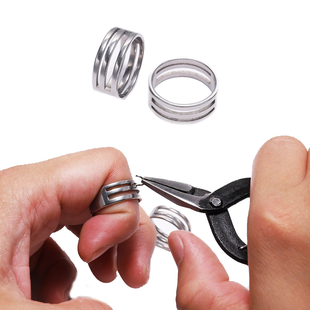 Outils d\'ouverture de bague diabétique pour bijoux de bricolage, ouverture de doigt, matiques de fermeture, résultats de bijoux exécutifs, 17mm,