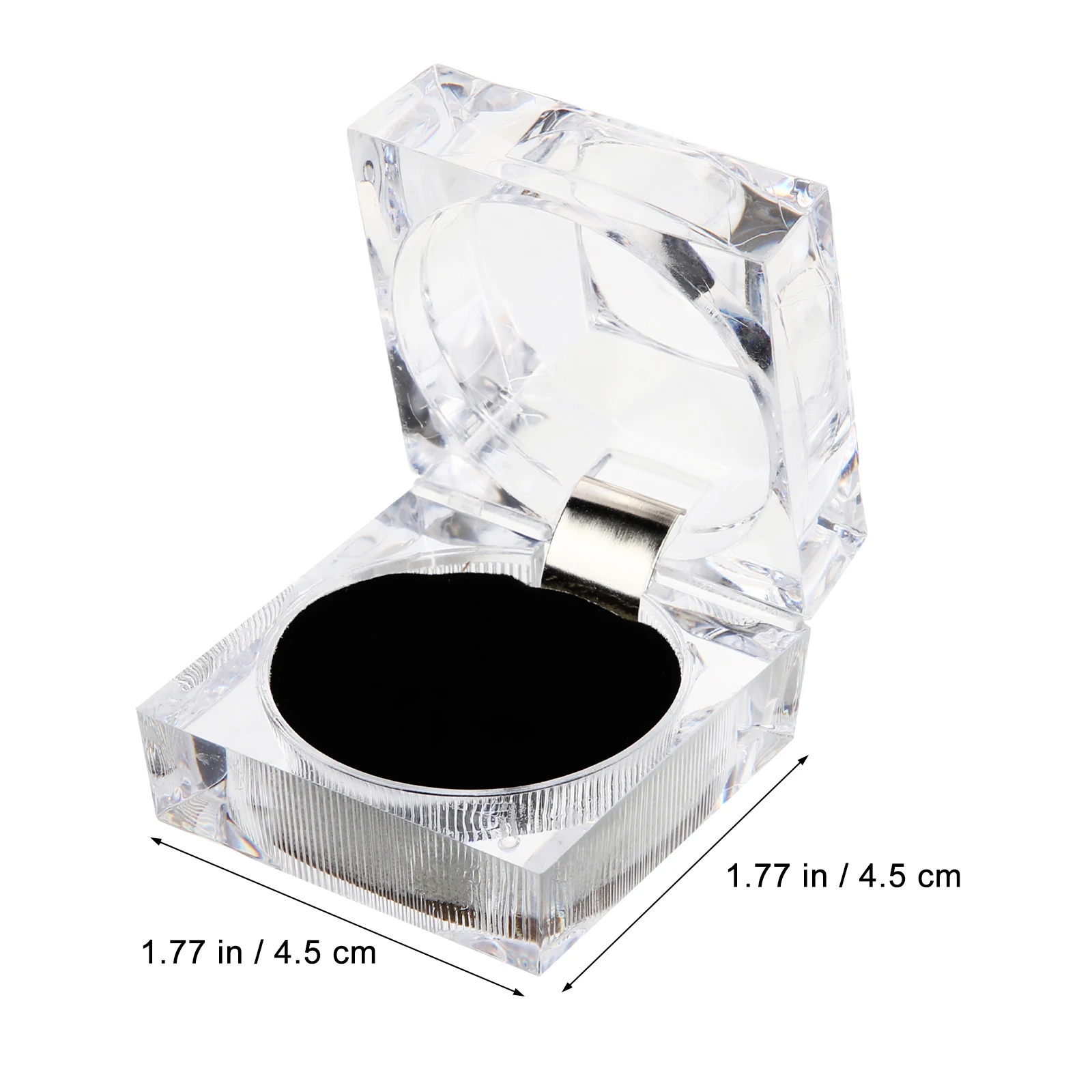 

4 Pcs Ring Box Acrylic Display Bride Jewelry ganizer Fiance Gifts Lightweight Portable Compact Size Store Save Space