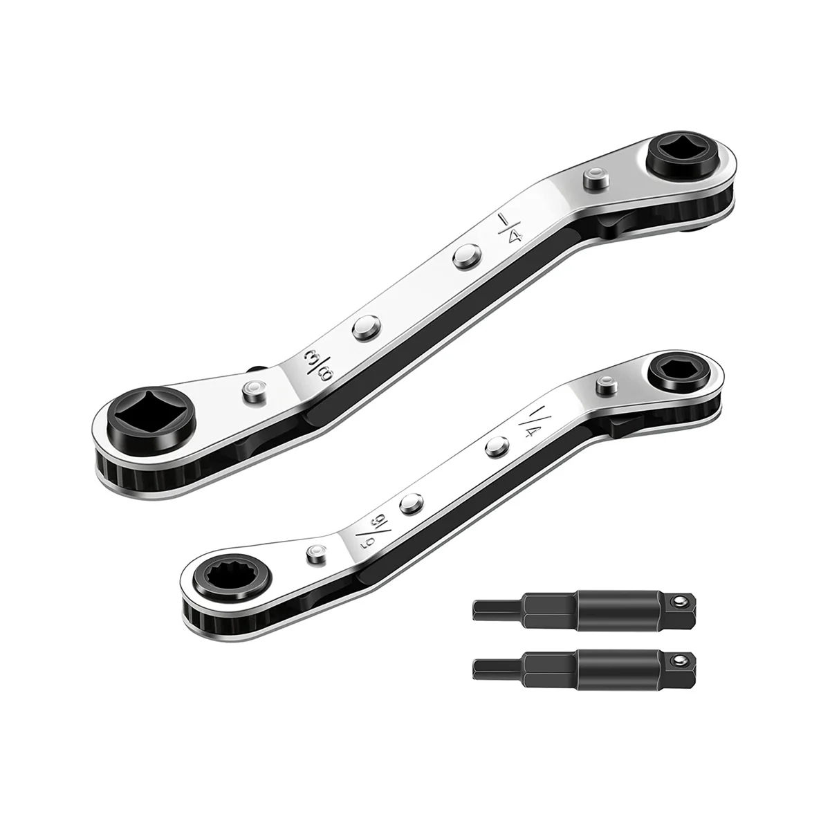 Ratchet Wrench Set for Air-Conditioning Maintenance 3/8inch to 1/4inch 5/16X1/4inch Ratchet Wrench for HVAC Maintenance