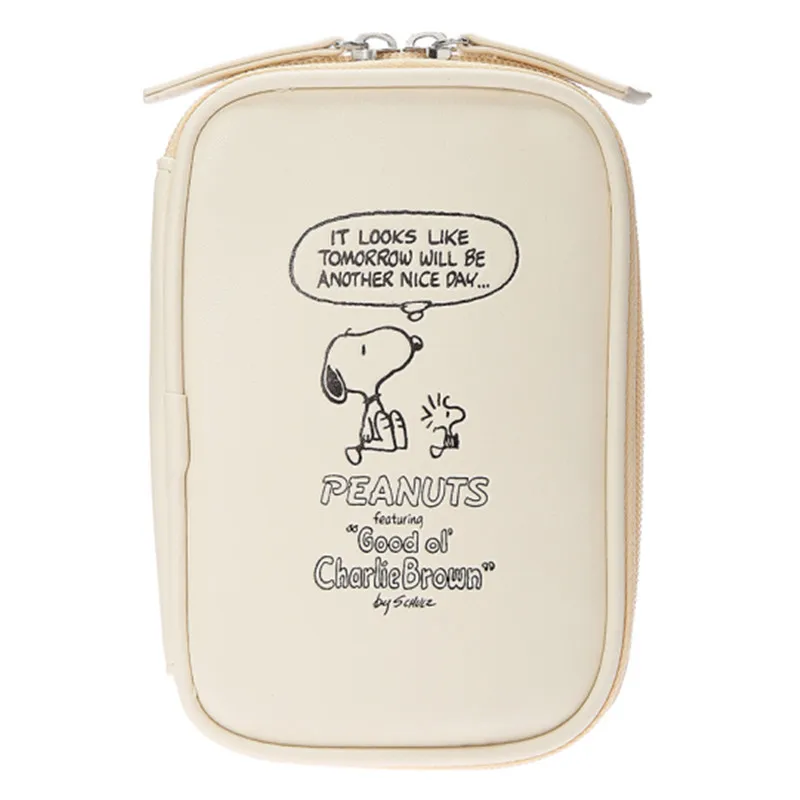 Cartoon Animation Snoopy nuovo cavo dati in similpelle rossetto cuffie custodia per cancelleria pochette