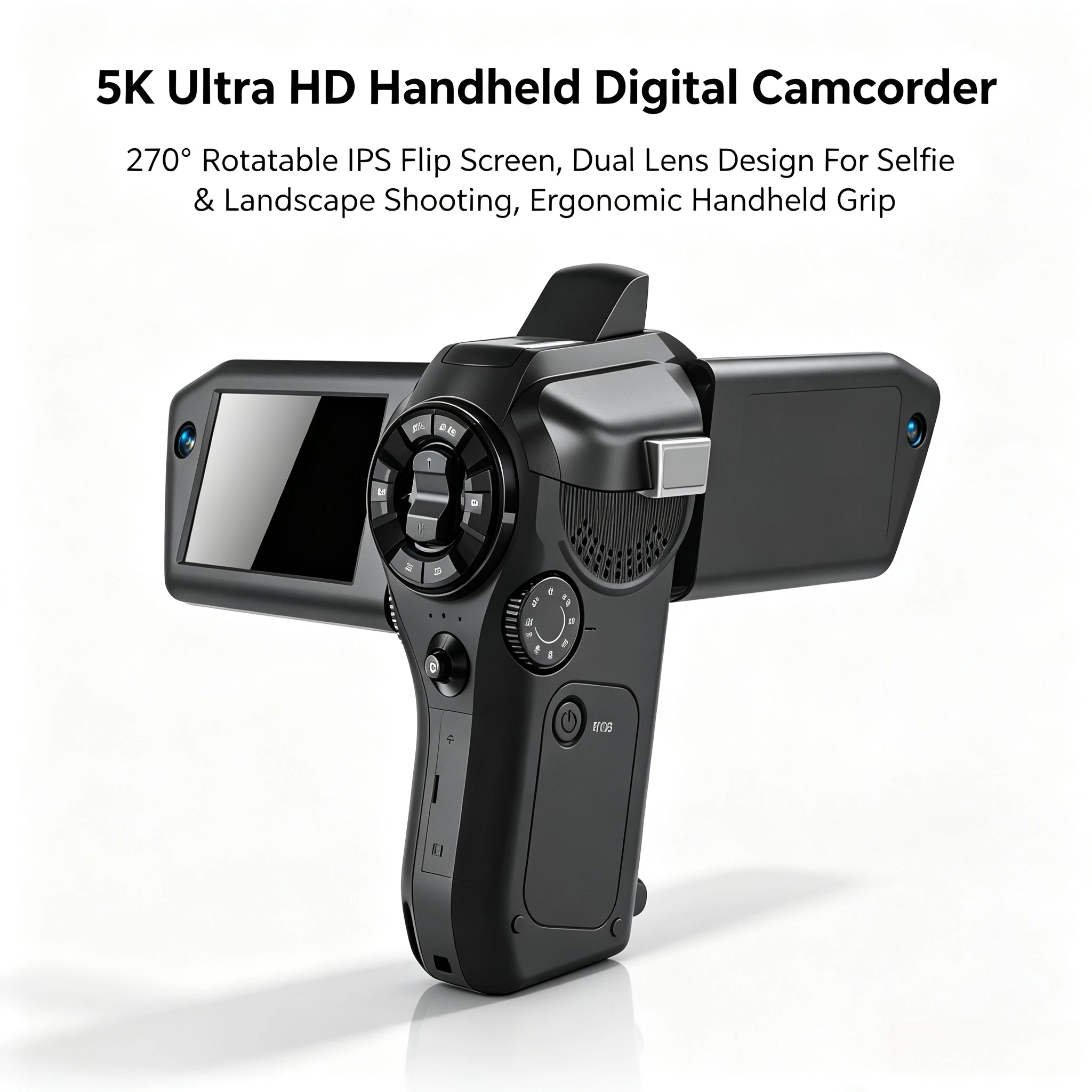 5K 75MP Digital Video Camera Camcorder 16X Zoom Two In One Handheld Vlogging Recorder For YouTube Vlog Outdoor Video Shooting