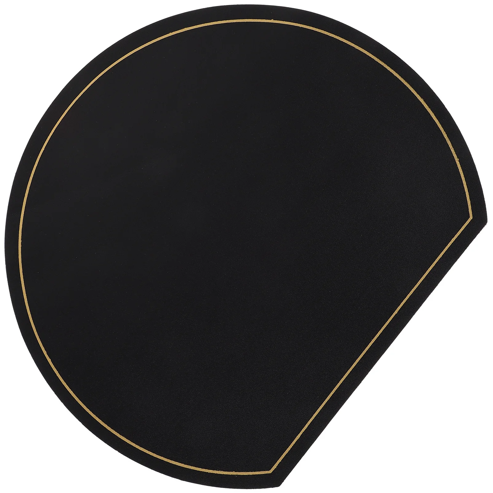 

PU Place Mat Waterproof Heat-Resistant Oil-Proof Non-Slip Dining Table Mat Kitchen Table Decorations Semicircle Placemat