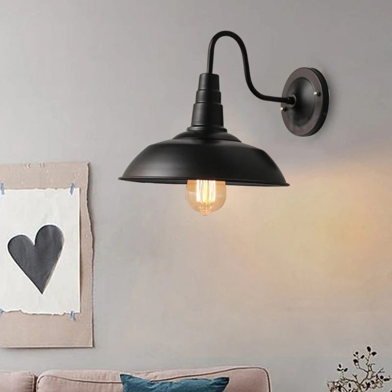 Lampada da parete industriale retrò per montaggio a parete