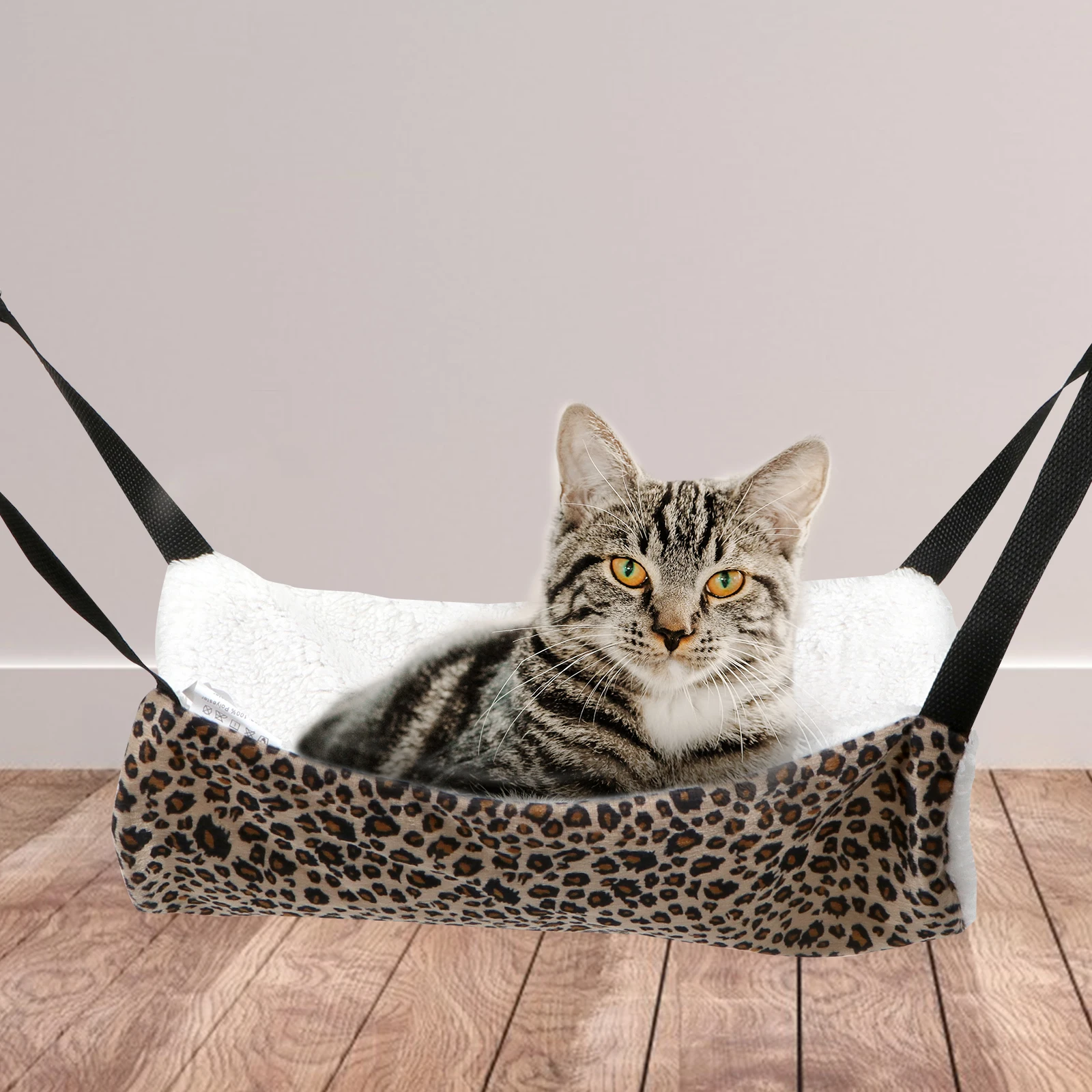 

2 Pcs Animal Fleece Cat Pad Hammock Pet Nest Hanging Bed Sleeping Winter Warm Hut