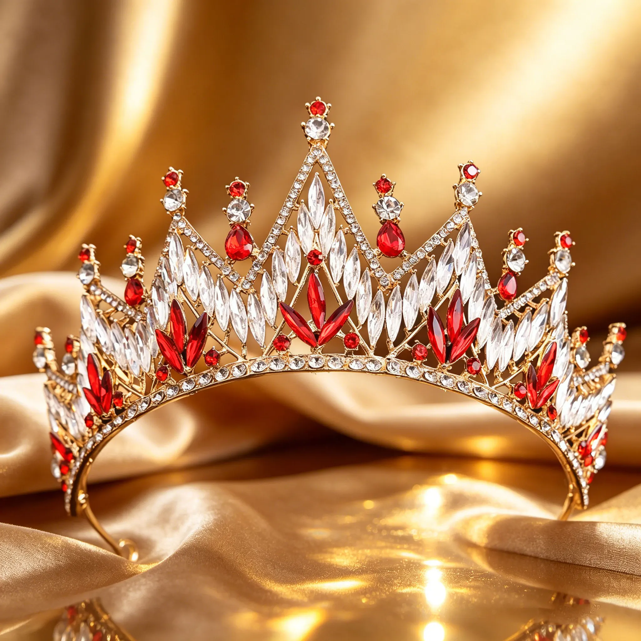 Luxury Leaf Pointed Crown  Elegant Wedding Bridal Headpiece for Prom  Pageant & Formal Events