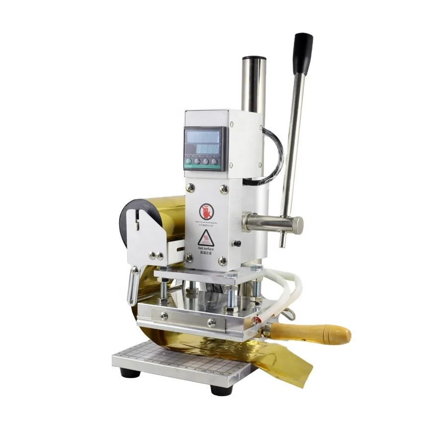 Manual Hot Stamping Embossing Machine With Alphabet Metal Stamps Leather Logo Label Embosser For PU