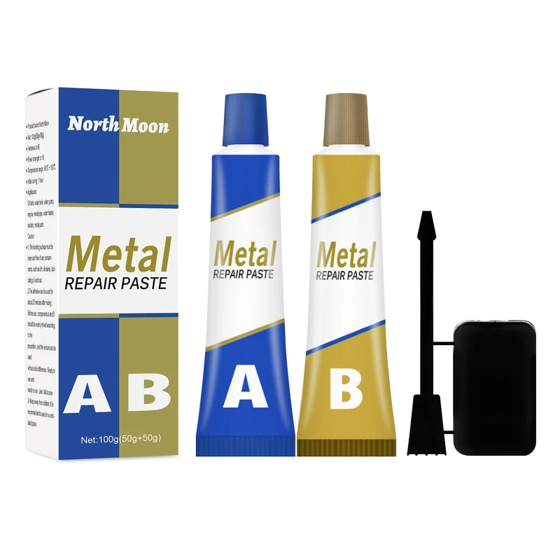 Super A Metal Paste Set Metal Weld Repair Paste High Viscosity Temperature Resistance Industrial Equipments Use