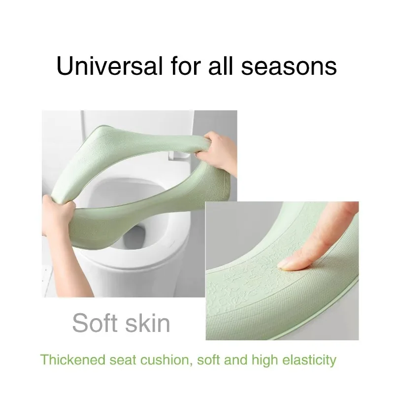 Eva Toilet Seat Cover Mat Summer Soft Washable Closestool Mat Seat Case Toilet Lid Pad Cover Bathroom-2Pcs
