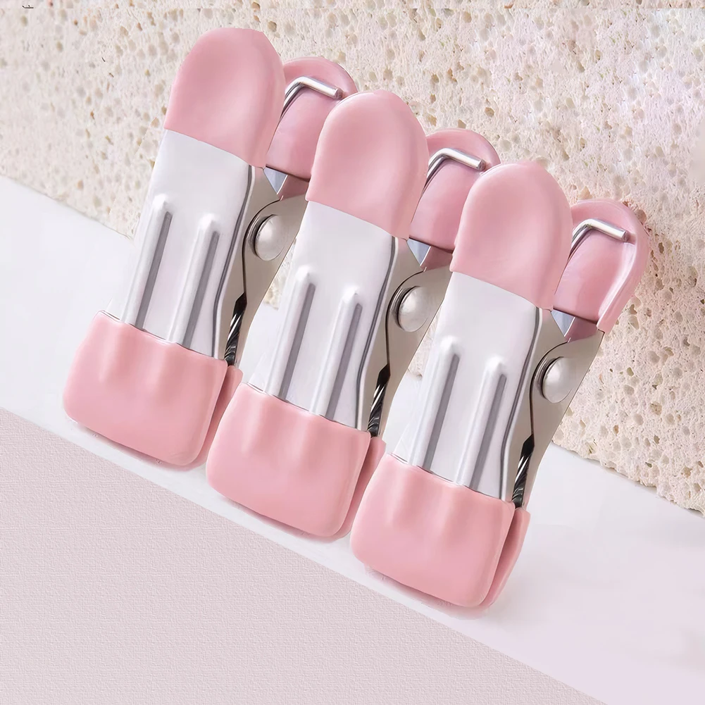 10Pcs Drying Clothespins Stainless Steel Strong Clothes Clips Waterproof Laundry Clips for Photo Drying Clothesline Laundry Sock