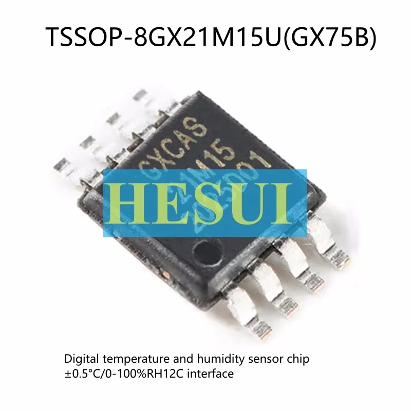 Original GX21M15U(GX75B) TSOP-8 digital temperature sensor chip ±0.5℃ I2C interface