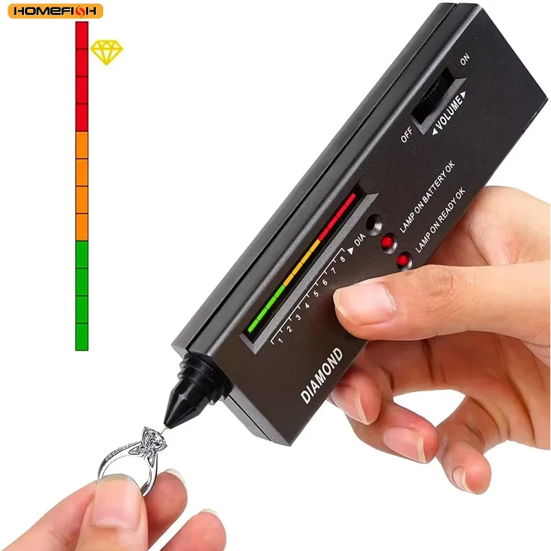 HOMEFISH Diamond Tester High Accuracy Diamond Tester Pen Jewelry Diamond Tester Professional Diamond Selector Diamond Tester Kit