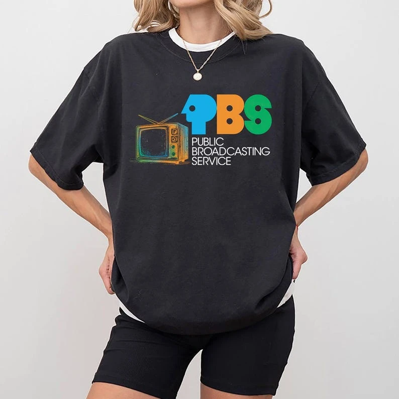 Vintage Public Broadcasting Service T-shirt, vintage PBS logo T-shirt, 70s/80s nostalgic classic TV fan T-shirt Unisex shirt