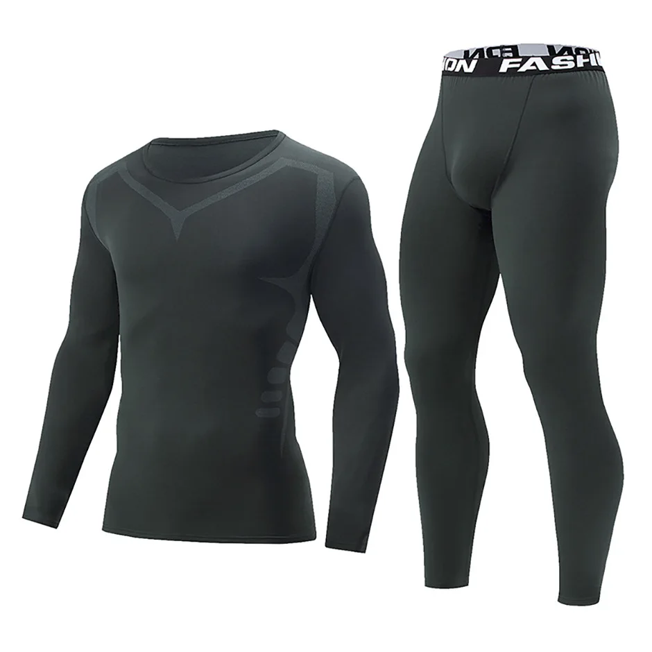 Herren Herbst-Winter-Mode, bedrucktes Thermo-Unterwäsche-Set, schlichter Sportstil, warme Basisschicht, lange Unterhosen, elastisches, hautfreundliches Oberteil. – Detail 8