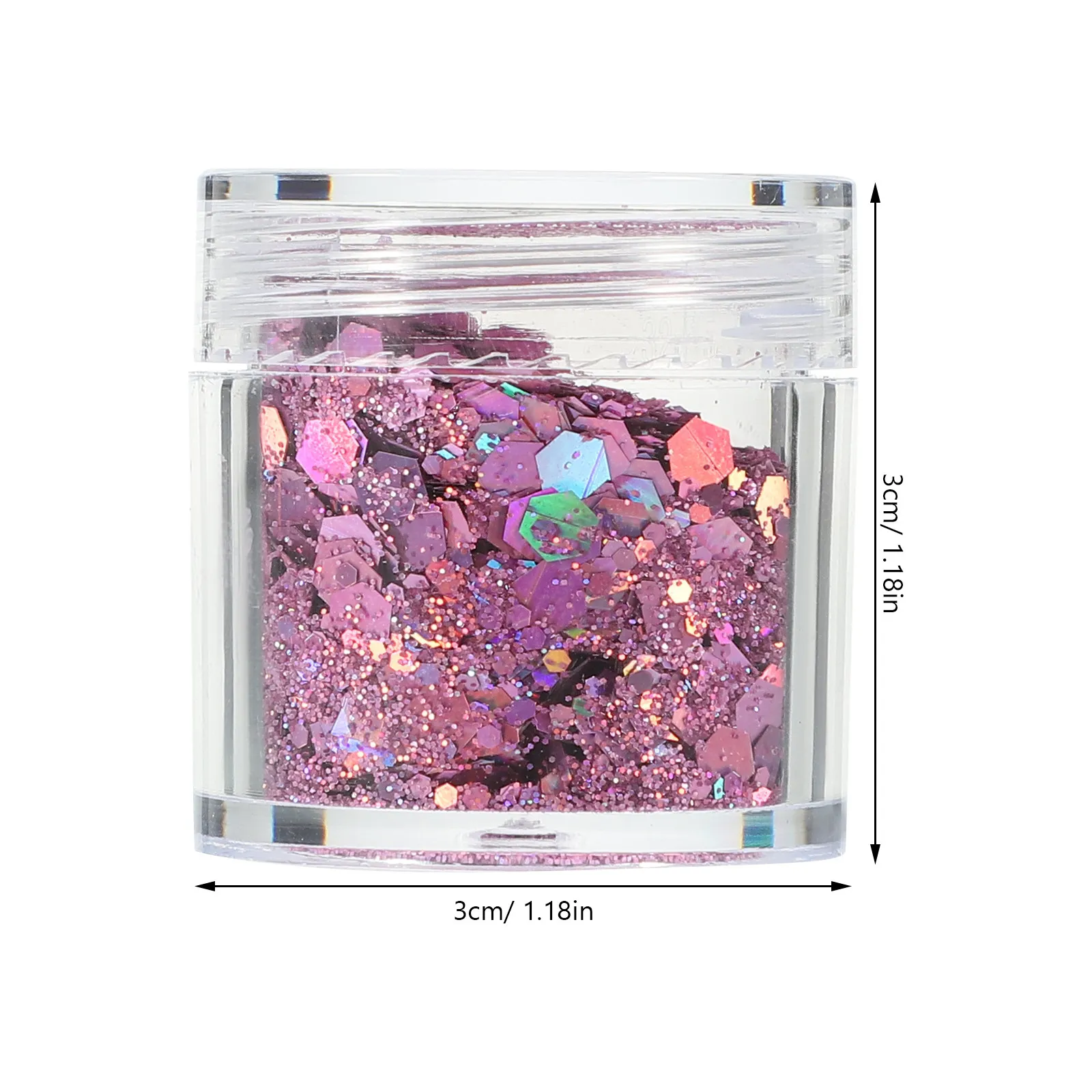 6Pcs Glitter Sequins Nail Art Glitter Chunky Ultra-Thin Colorful Mixed Paillette for Face Body Hair DIY Nail Decoration