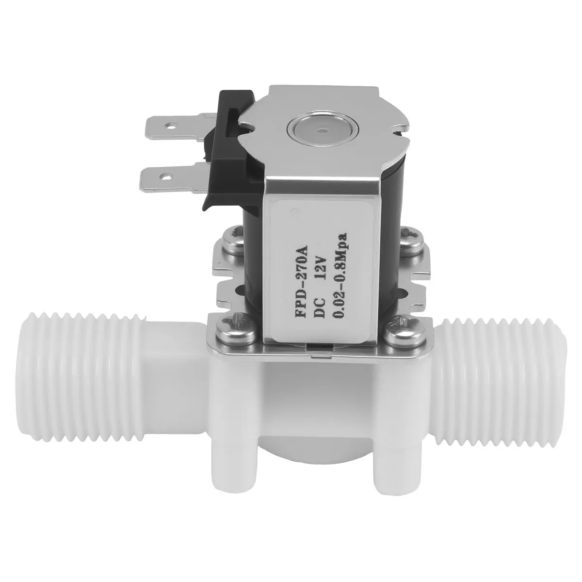 GTS 12V 1/2inch Plastic Electric Solenoid Valve Magnetic Water Air Normally Closed