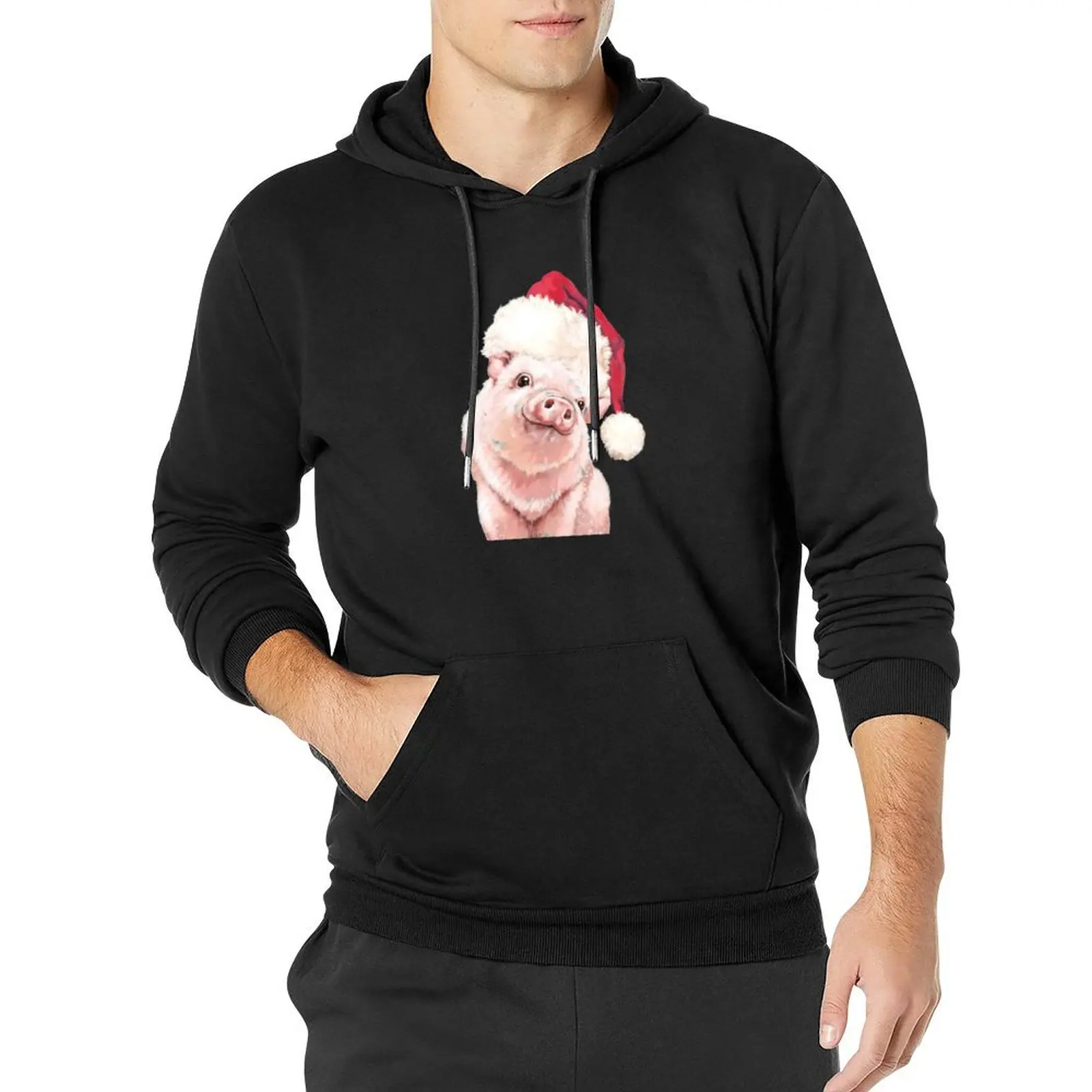 

Christmas Baby Pink Pig Pullover Hoodie clothes for men fashion men hoodie for men