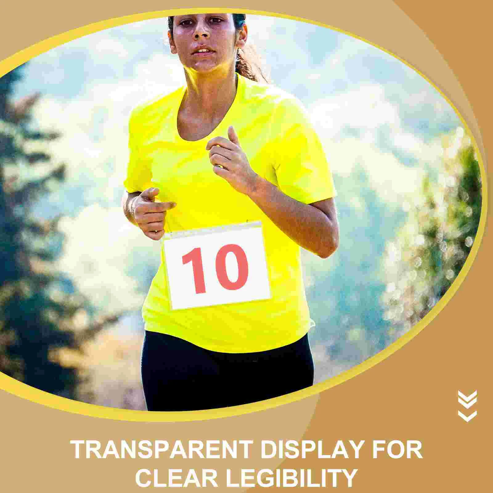 Bib Storage Holder Race Cover Clear Bag Protective Film Number Display Container Running