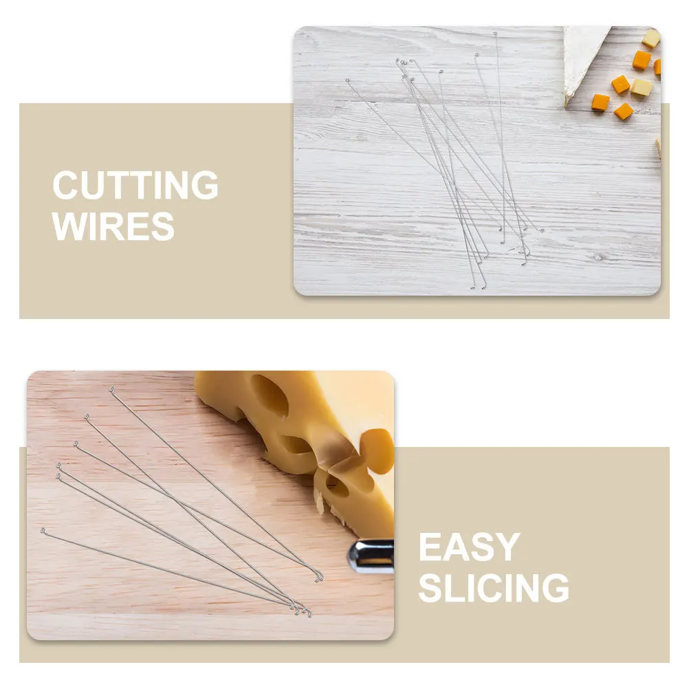

20Pcs Stainless Steel Cheese Slicer Wire Replacement Heavy Duty Cutting Line for Food Preparation Tool Cheese Slicer Steel Wire