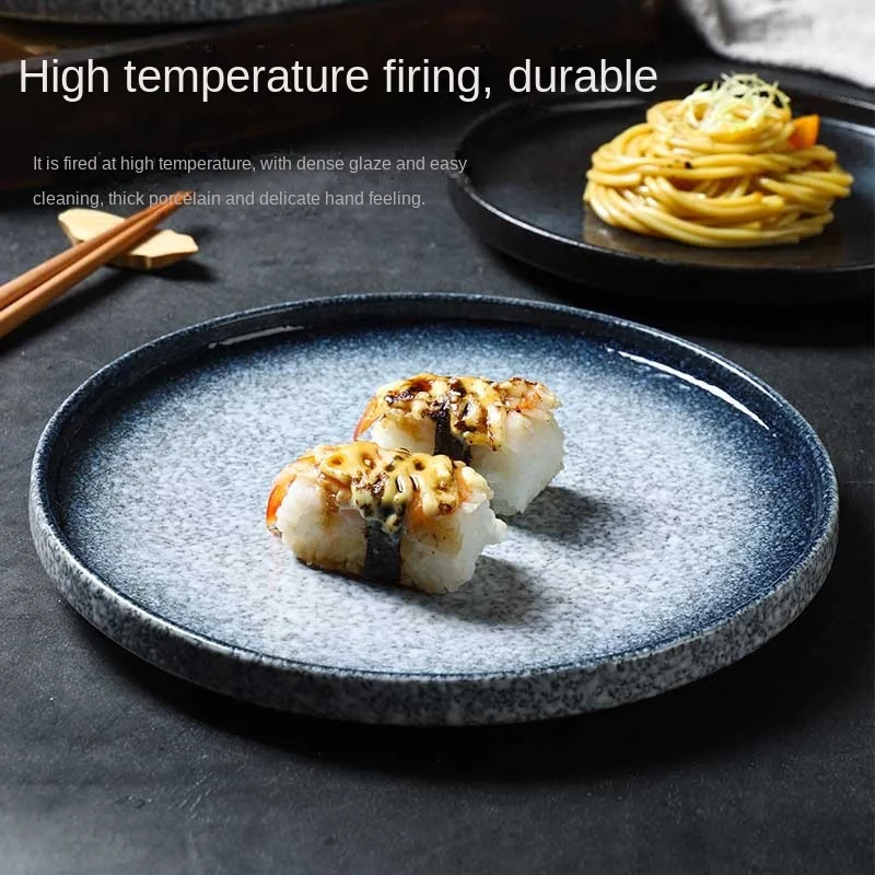 Japanese Style Ceramic Pasta Dish, Steak Plate, Western Cuisine Plate, Household Plate Ins, Tableware for Hotel and Commercial