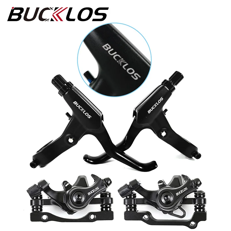 

BUCKLOS Bicycle Brake Levers Aluminum Alloy Mechanical Brakes Calipers 3 Finger Mountain Bike Brake Handle Cable Line Pulling
