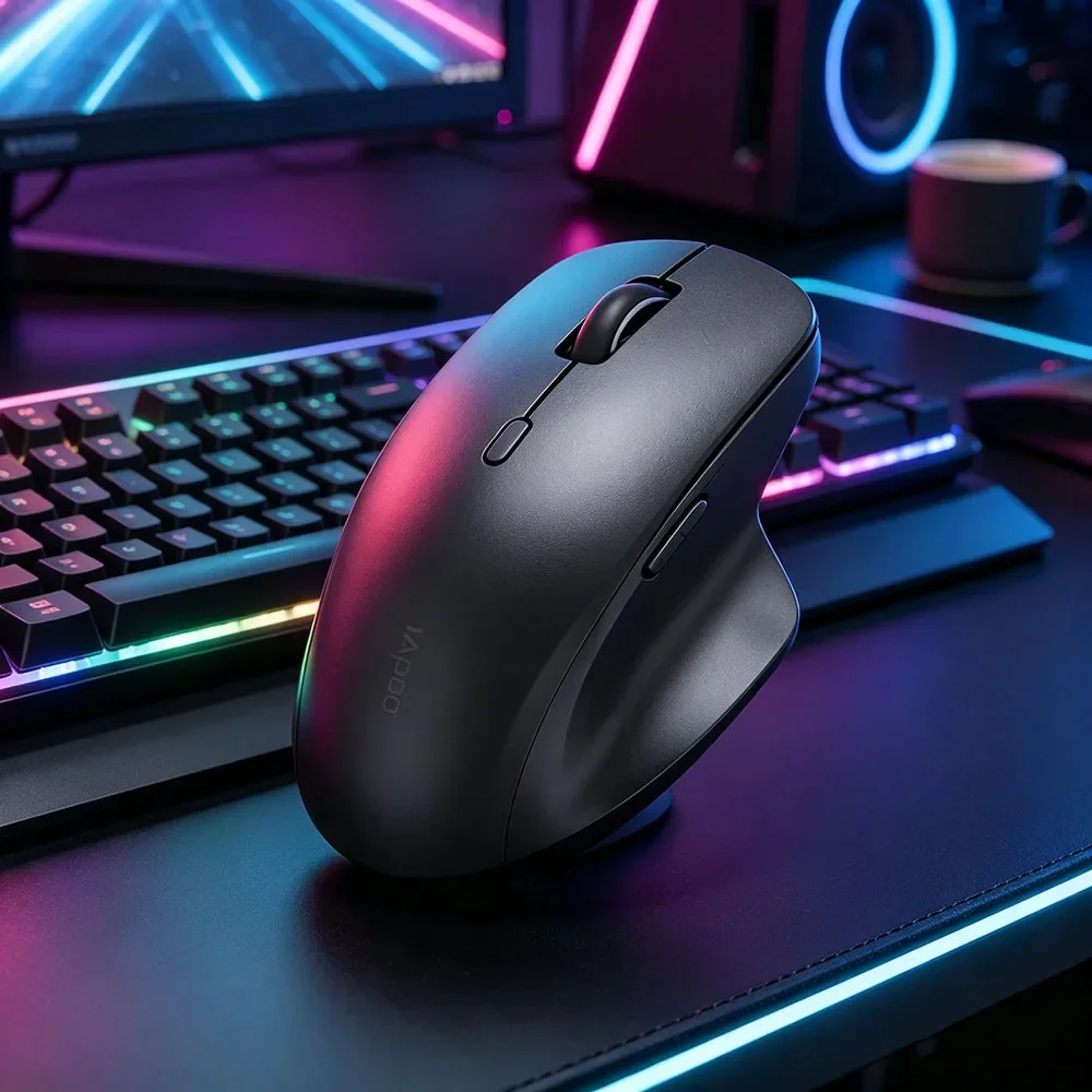 

Hot Silent 2.4G Wireless Mouse Rapoo M50 PLUS Ergonomic Optical Mice 600 DPI Switch Big Hand Office Use