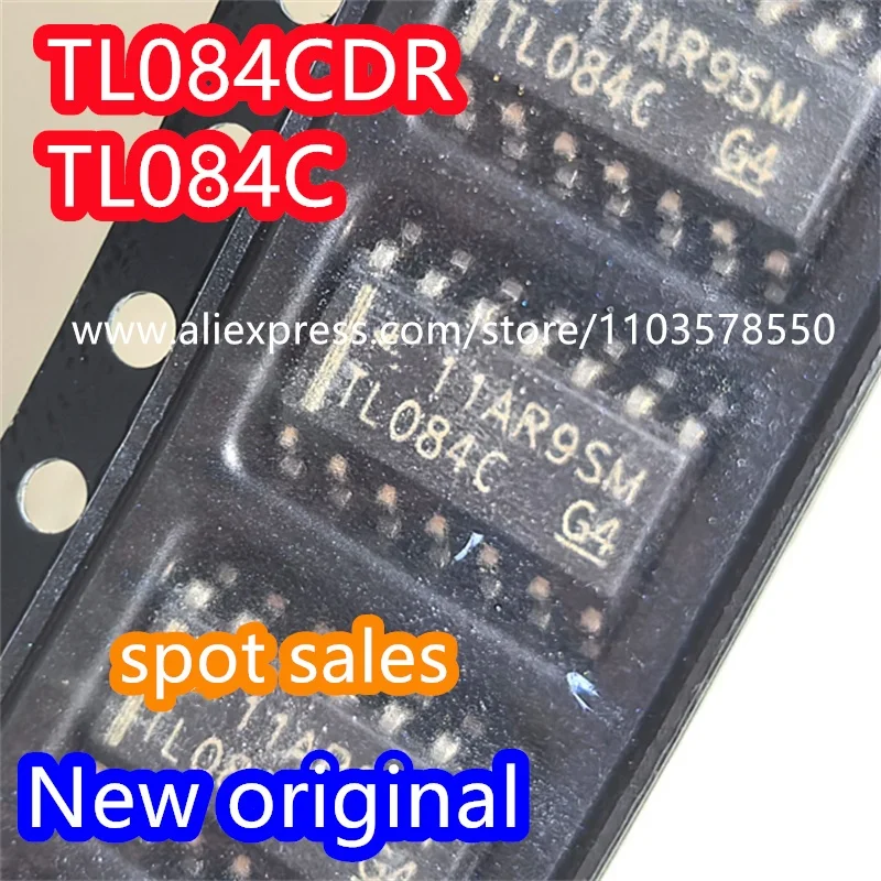 (50PCS)  TL084C TL084CD TL084CDR package SOP-14 JFET four operational amplifier chip  100%  Brand new original