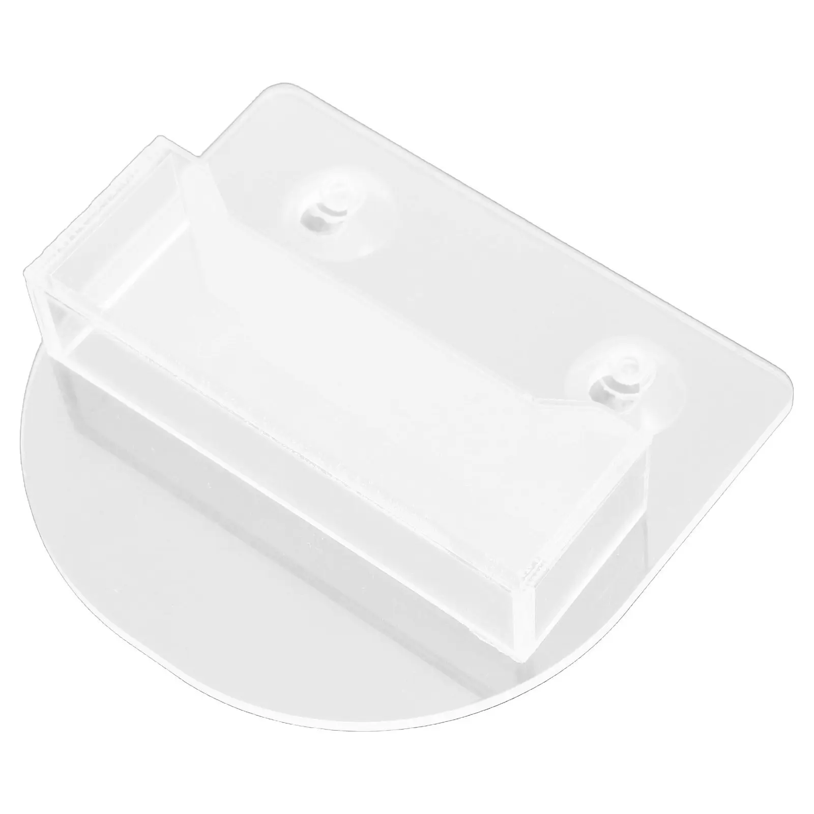 Acrylic Business Card Holder Wall Mount with Suction Cup for No-Drill Installation Clear Desk-Free Office Reception Display
