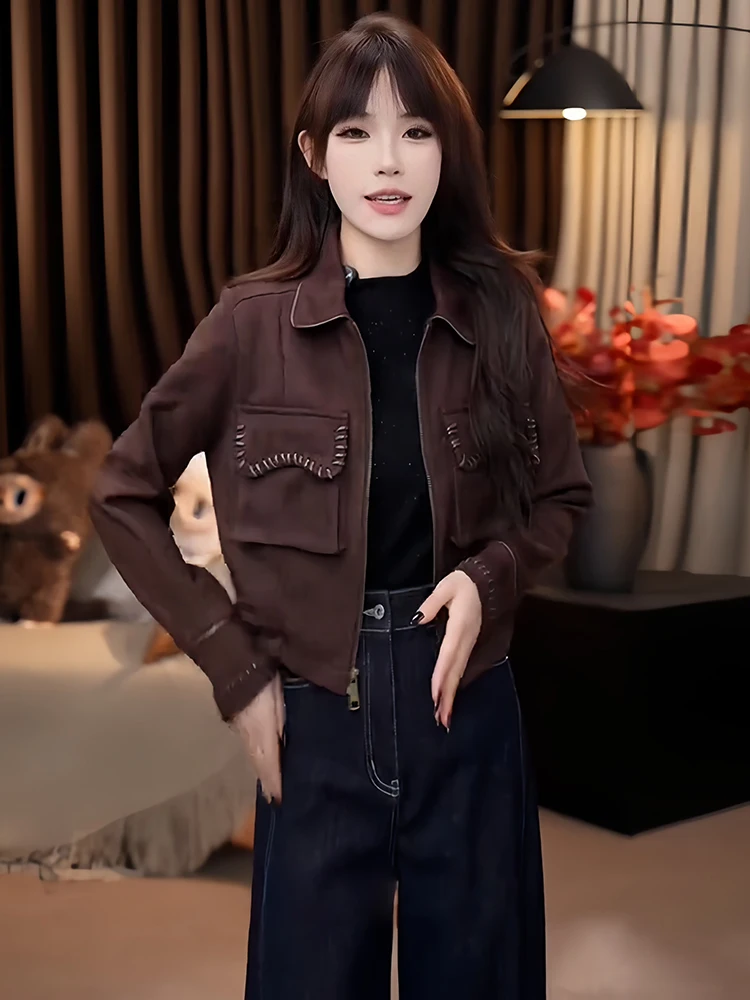 안티에이징 루즈핏 긴팔 재킷 여성 패션 트렌드 가을 신상 출퇴근 스타일 프리미엄 느낌 숏 아우터