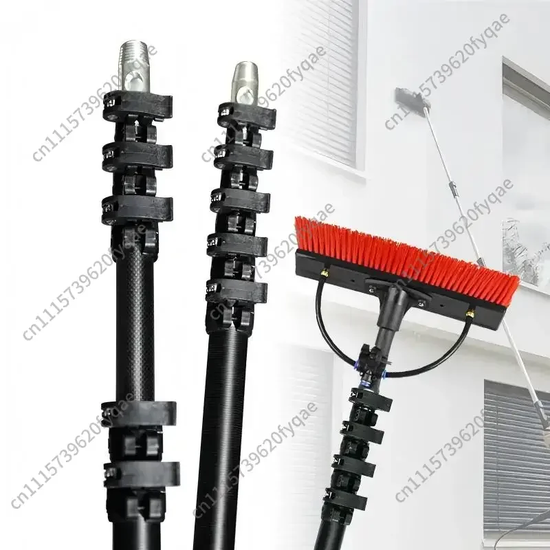 2026 High-Pressure Washer Multifunctional with Carbon Fiber Telescopic Cleaning Rod Brush Type Solar Panel Water Supply Machine