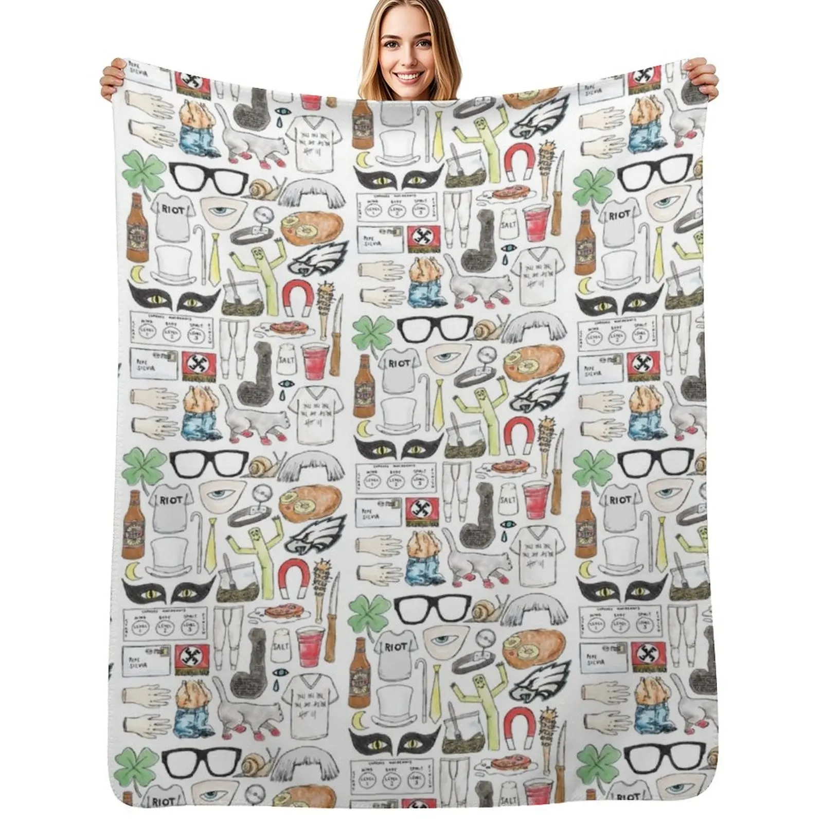 ALWAYS SUNNY iconic times Throw Blanket Flannel Fabric Single Camping manga warm winter Flannel Blankets