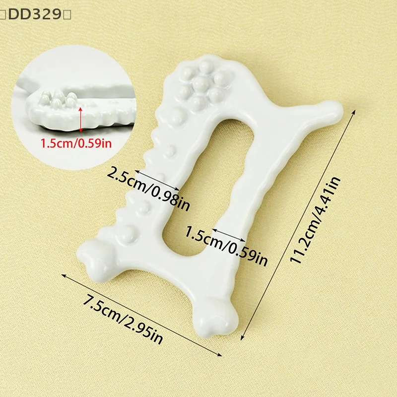 〔DD329〕Ceramic Scraping Board Gua Sha For Face Body Massage Tool Body For Relief Massage Face Lift Guasha Acupoint Massager