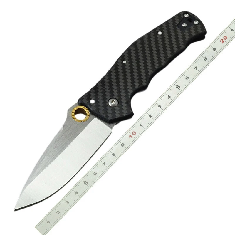 New Outdoor Camping Folding Knife 8CR13 Blade Carbon Fiber /G10 Handle Pocket Survival Tactical Hunting Utility Knives CED Tools