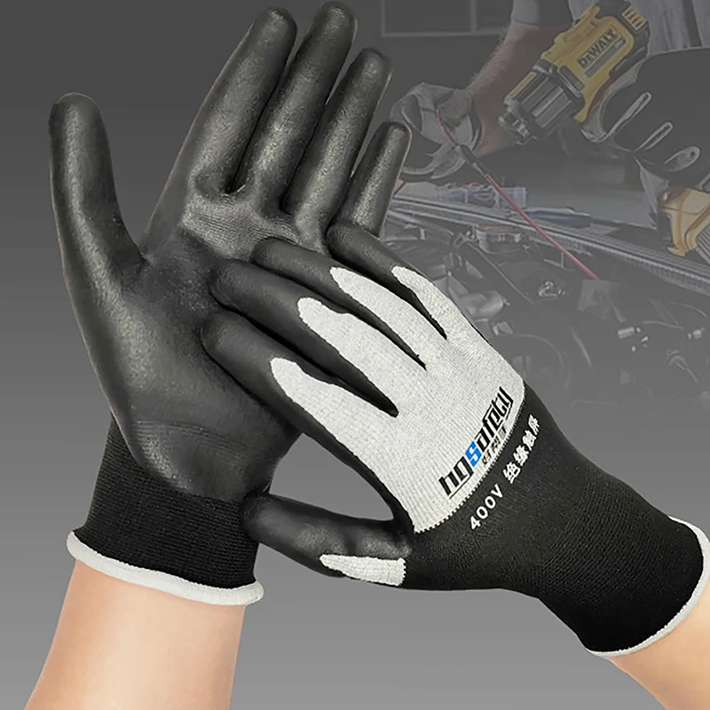 Ultrathin Electrician Insulating Gloves Withstanding Voltage 400V/500V Rubber Touch Screen Insulation Glove Industrial