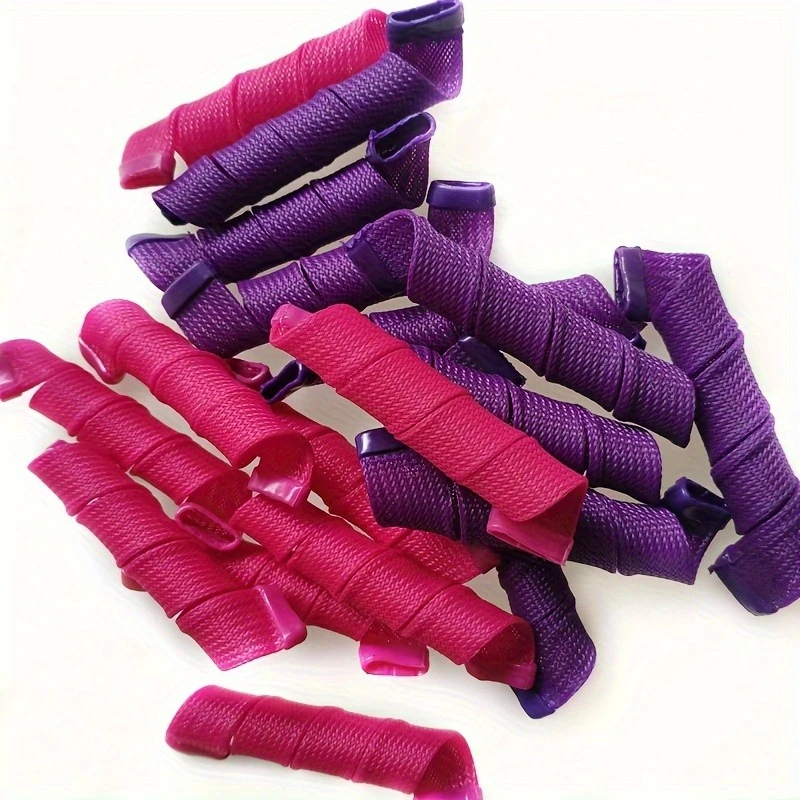 

30pcs 30/45/55cm Heatless Spiral Hair Curler Set - Soft, Gentle, and Reusable DIY Styling Kit for All Hair Types with Hooks