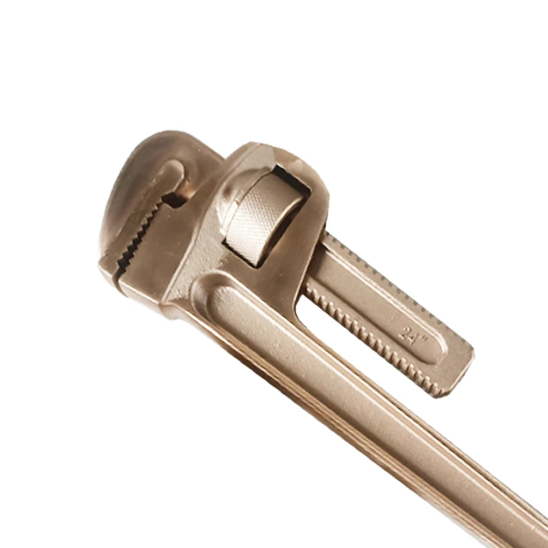 Aluminum bronze explosion-proof industrial grade ISO9001 certified pipe wrench, up to 1200mm in size
