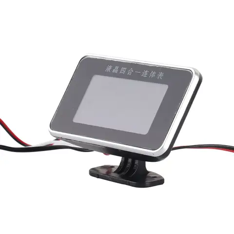 4 in 1 Car Instrument LCD Digital Display Oil Pressure Voltage Water Temperature Fuel Gauge 9-36V Automotive Accessories 8 best sales autometer gauge - №6
