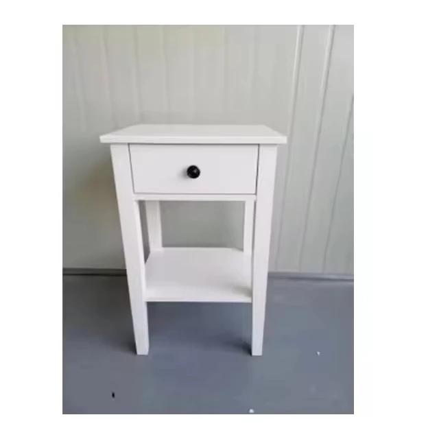 #Modern Contemporary Lacquered Wooden Luxury Bedside Table Storage Drawer Eco-Friendly Home Furniture For Apartment Living Room