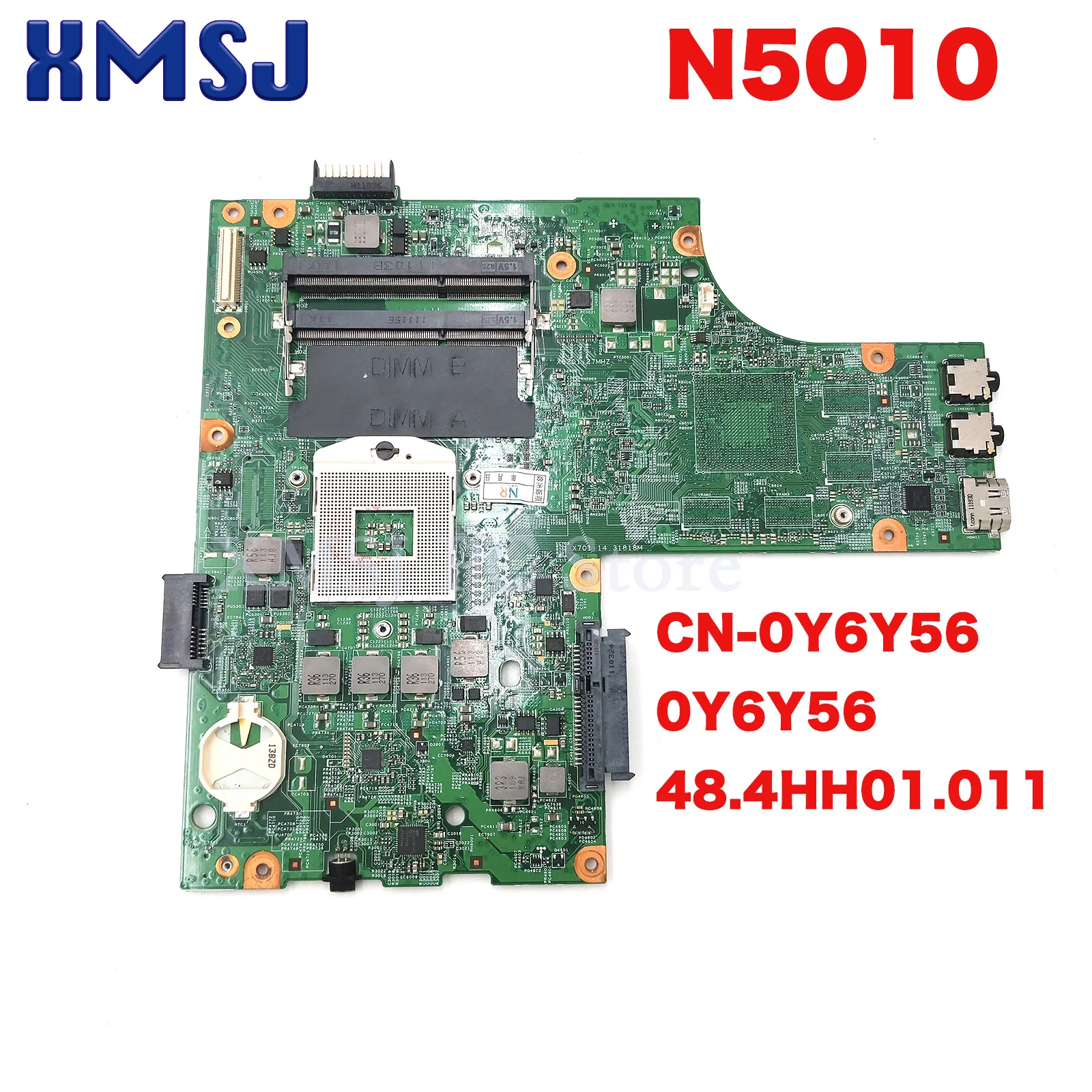 

XMSJ CN-0Y6Y56 0Y6Y56 48.4HH01.011 For Dell Inspiron N5010 Laptop Motherboard HM57 DDR3 Free CPU MAIN BOARD Full Test