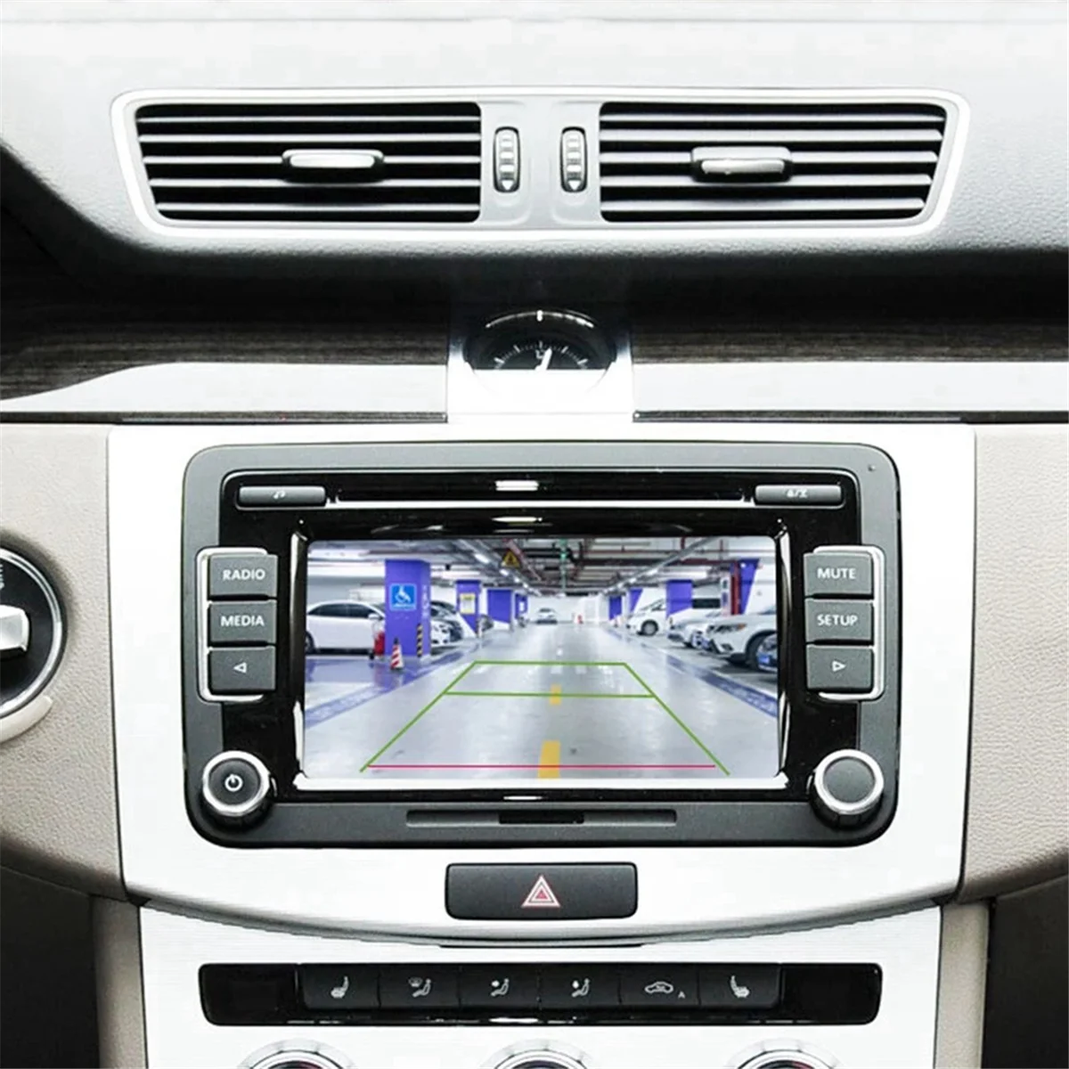 

Z0C-hCar RGB Rearview Camera with Trunk Switch Handle Cable for Jetta MK5 5 MK6 VI Tiguan Passat B7 RNS510 RNS315