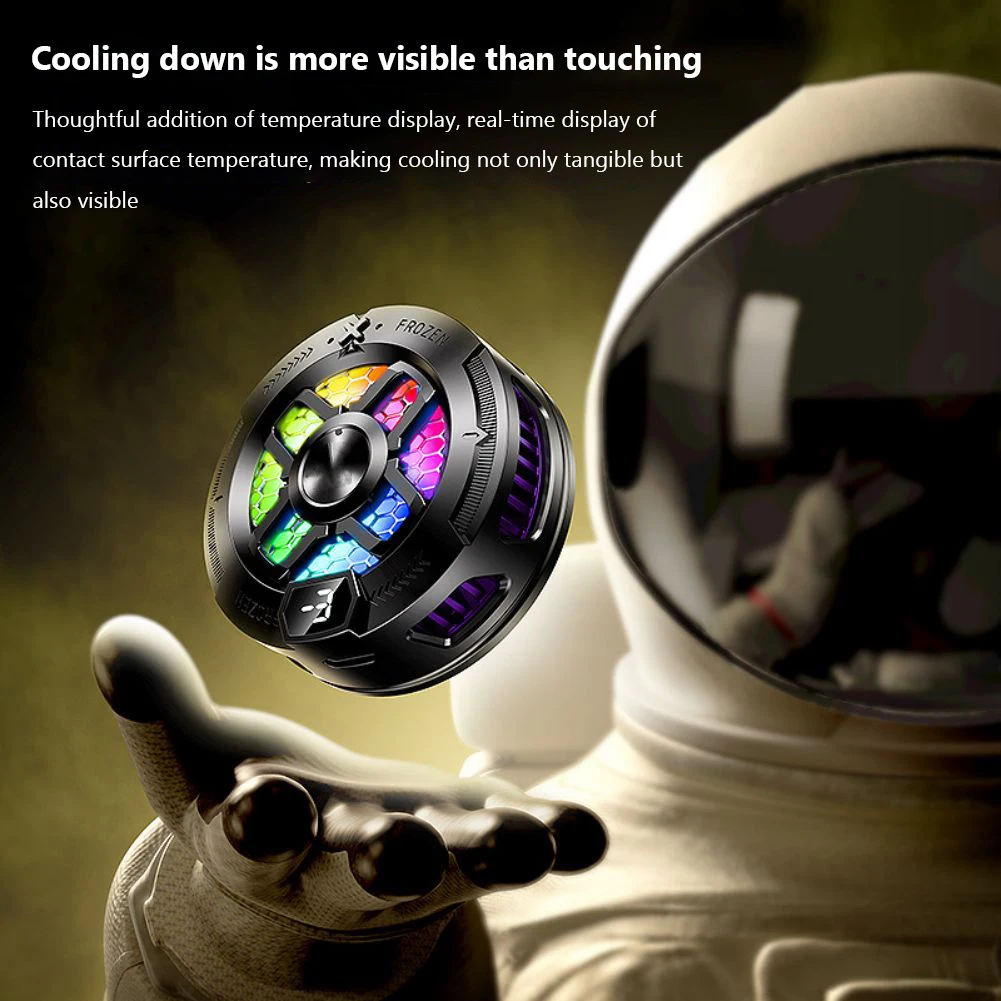 RT-F7 Cell Phone Cooler Magnetic Radiator Phone Gaming Dual-Core Semiconductor Heatsink Cooling Cooler For IOS/Android