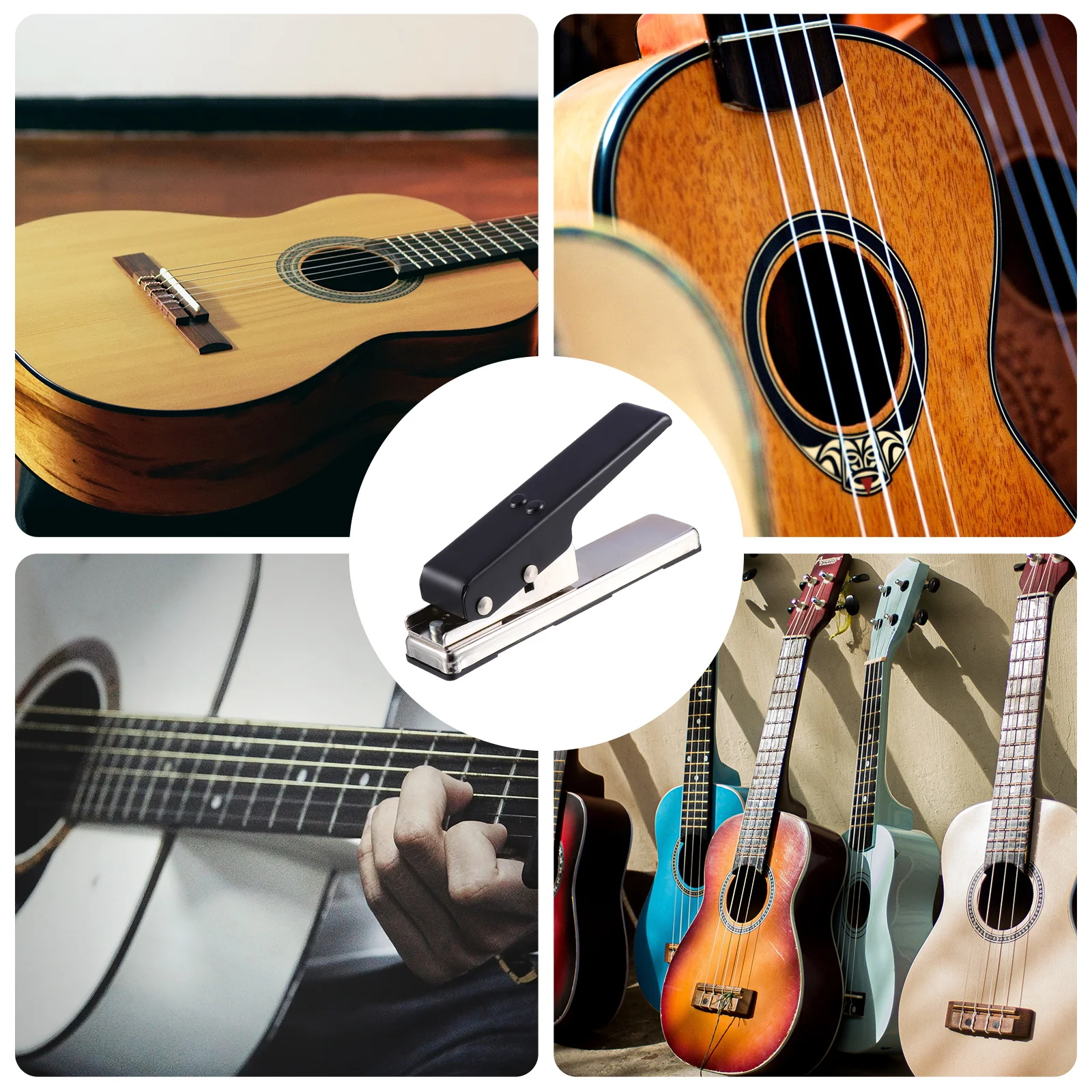 

1pc Punch Plectrum Maker Heavy Duty Durable Guitar Punch Tool Plastic Card DIY Guitar Picks Accessories